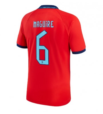 Anglia Harry Maguire #6 Koszulka Wyjazdowych MŚ 2022 Krótki Rękaw